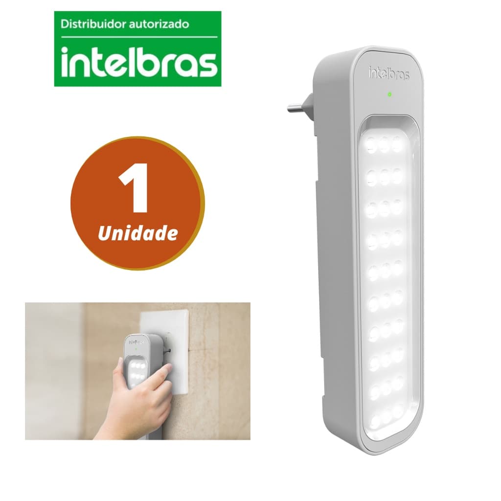 Luminária De Emergência Intelbras 30 leds Lea 150 Led Bivolt Branca