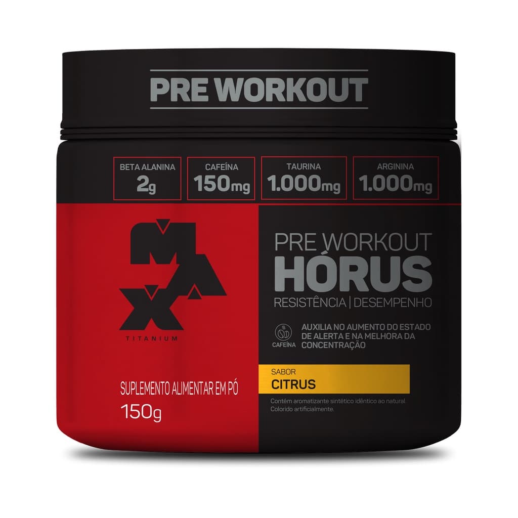 Pré treino Horus 150G Citrus - Max Titanium