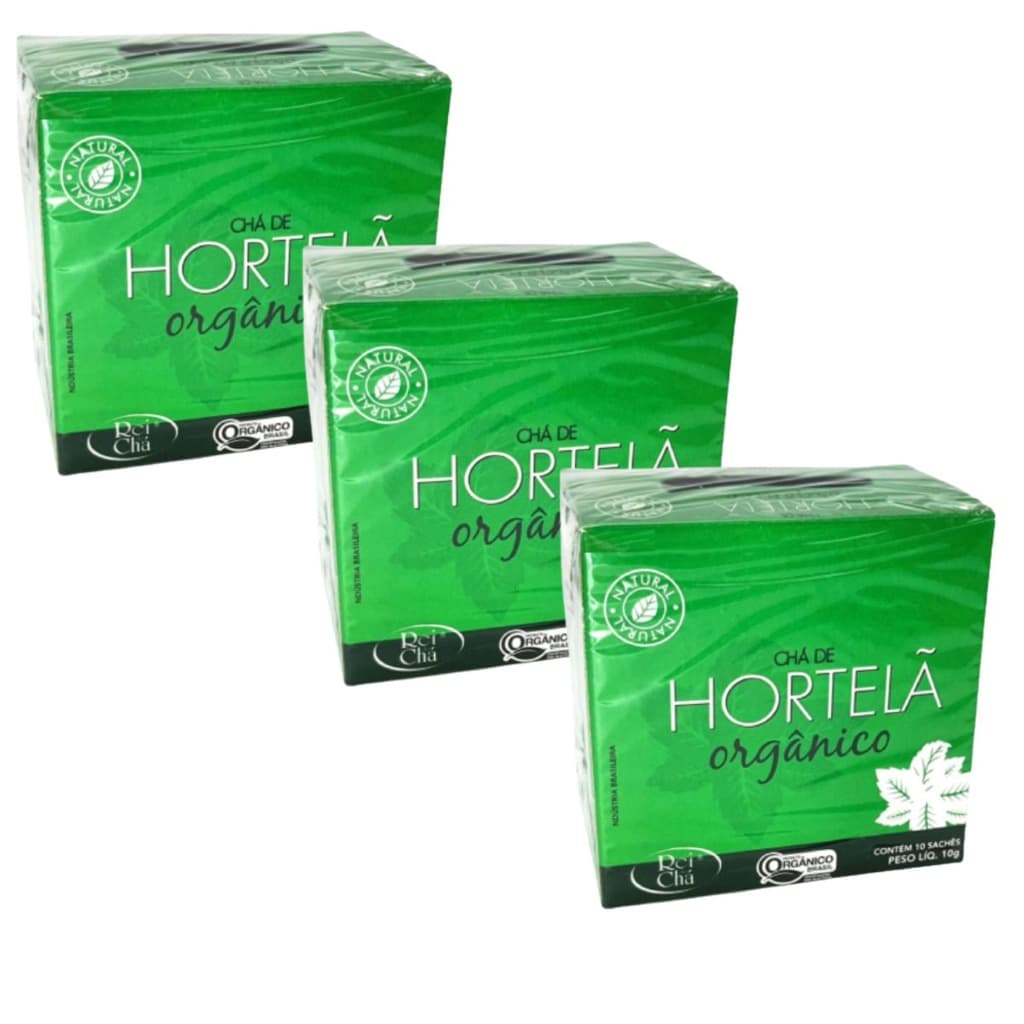 Kit 3cx Chá de Hortelã – Orgânico (30 sachês) – Campo Verde