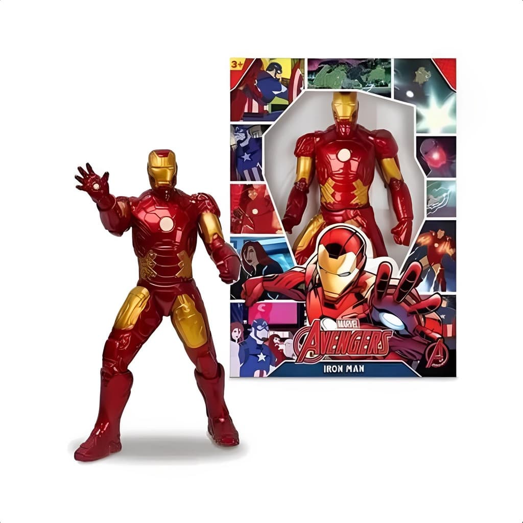 Boneco Homem De Ferro Gigante 45cm Articulado +3 anos Avengers Revolution Mimo - 0515