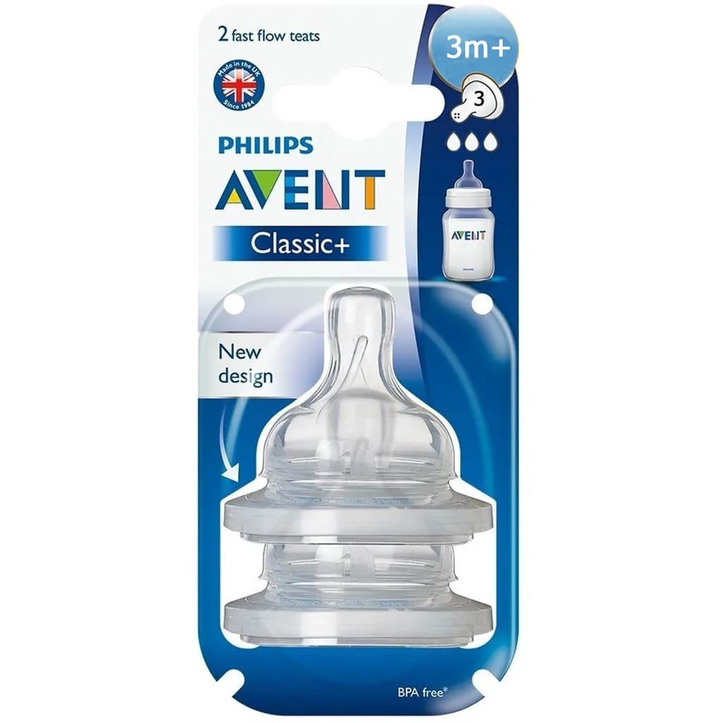 Kit 2 Bico de Mamadeira  3m+ Tam 3 Clássica Avent