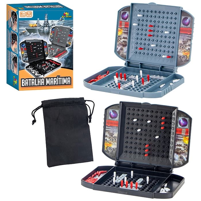 Jogo Batalha Naval Com 2 Tabuleiros Batalha Marítima Brinquedo Estratégia Familia Amigos