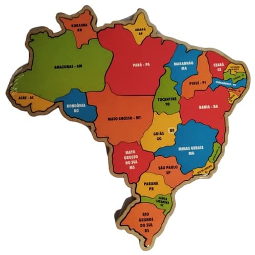 Brinquedo Educativo De Montar Mapas Regiões Do Brasil Educativo