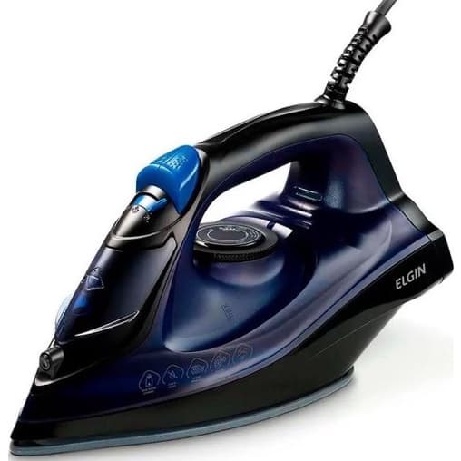 FERRO DE PASSAR A VAPOR ELGIN 1200W - PRETO/ROXO