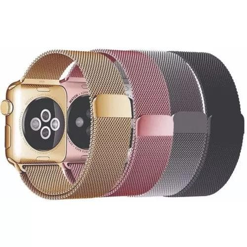 Pulseira para Relógio Smartwatch Milanese Aço Metal Fecho Magnético 38/40mm Apple Smartwatch Séries 1 2 3 4 5 6 e SE