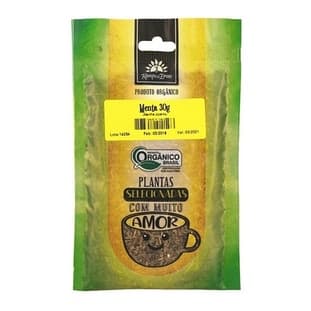 Menta Piperita Orgânica In Natura 30g Kampo De Ervas