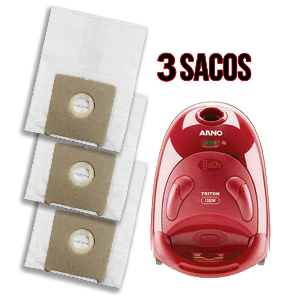 Kit 3 Sacos Aspirador De Pó Arno Triton (Ref. 938)