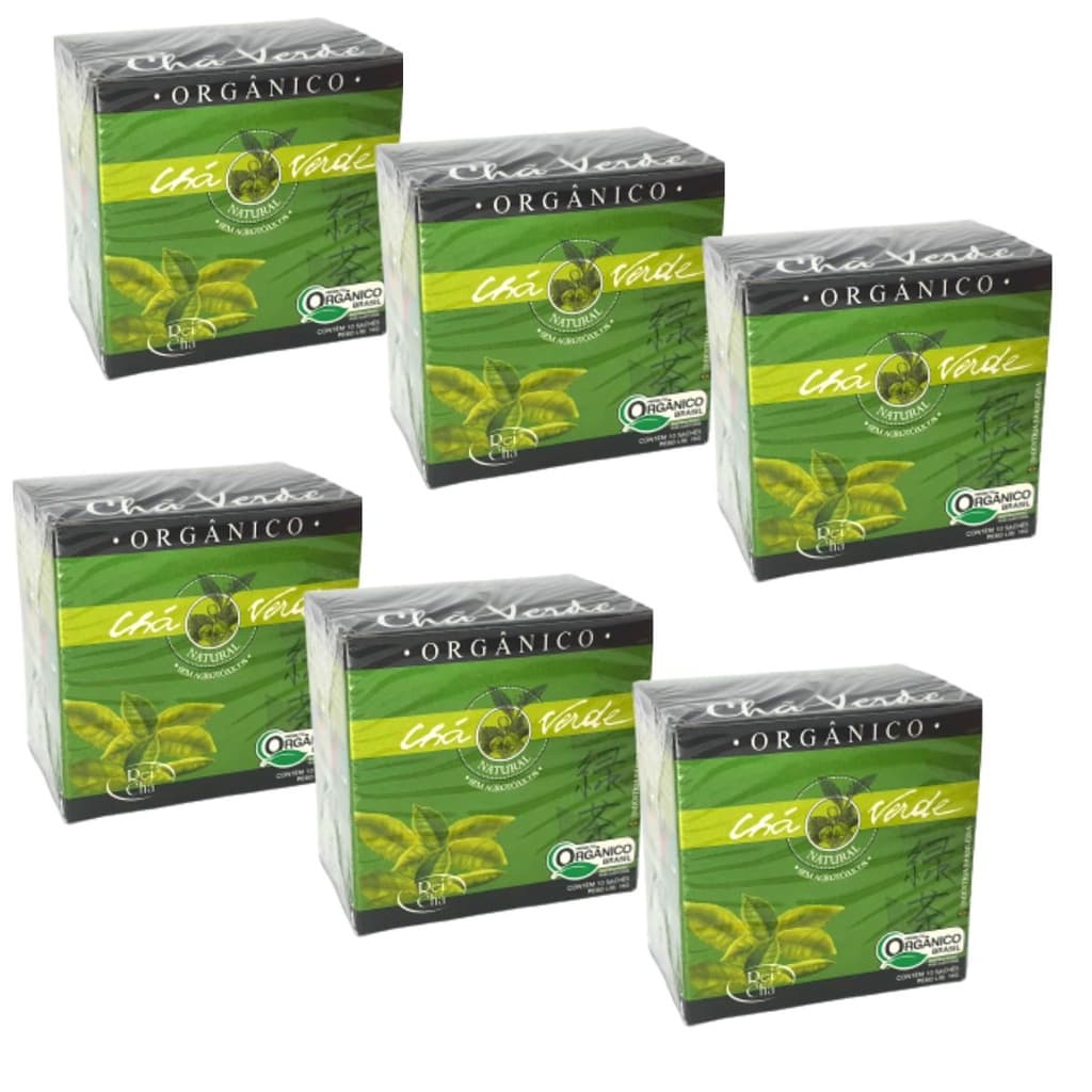 Kit 6cx Chá Verde – Orgânico (60 sachês) – Campo Verde