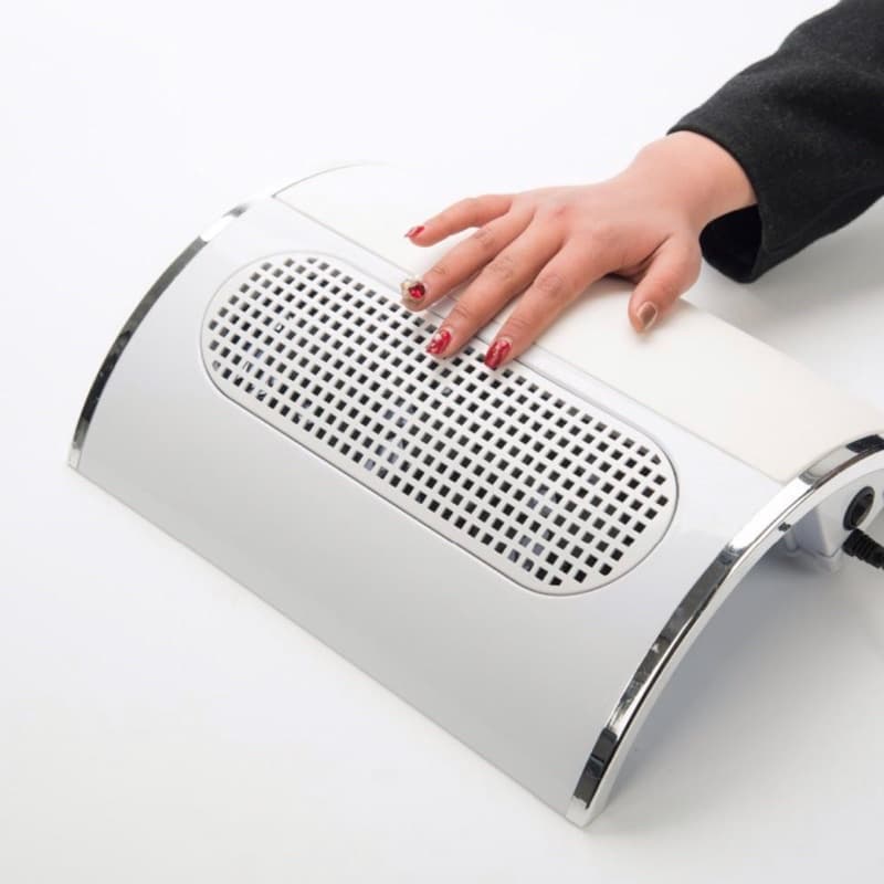 Aspirador Coletor de pó de Unha Sugador 3 Ventoinhas Manicure Profissional Alongamento Gel Fibra