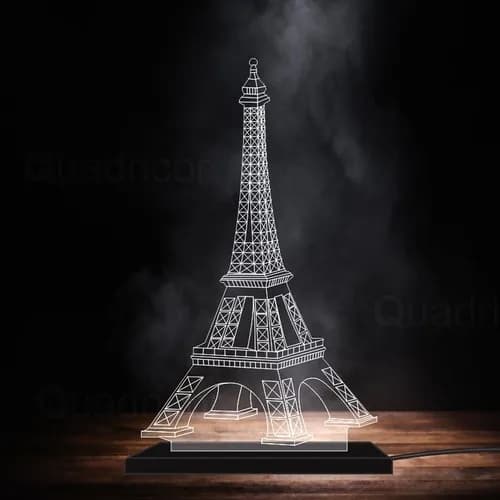 Luminária Led Branco Para Decoração Torre Eiffel Presente E Decoração