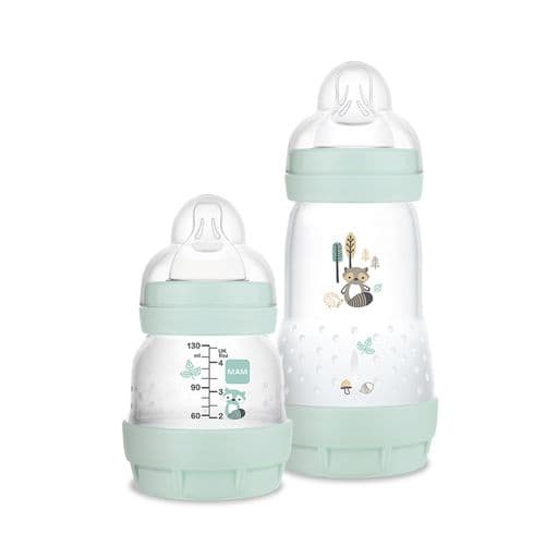 Mamadeira MAM Easy Start Anticólica Starter Set 130/260ml Azul Mamadeira Anticólica e Autoesterilizável