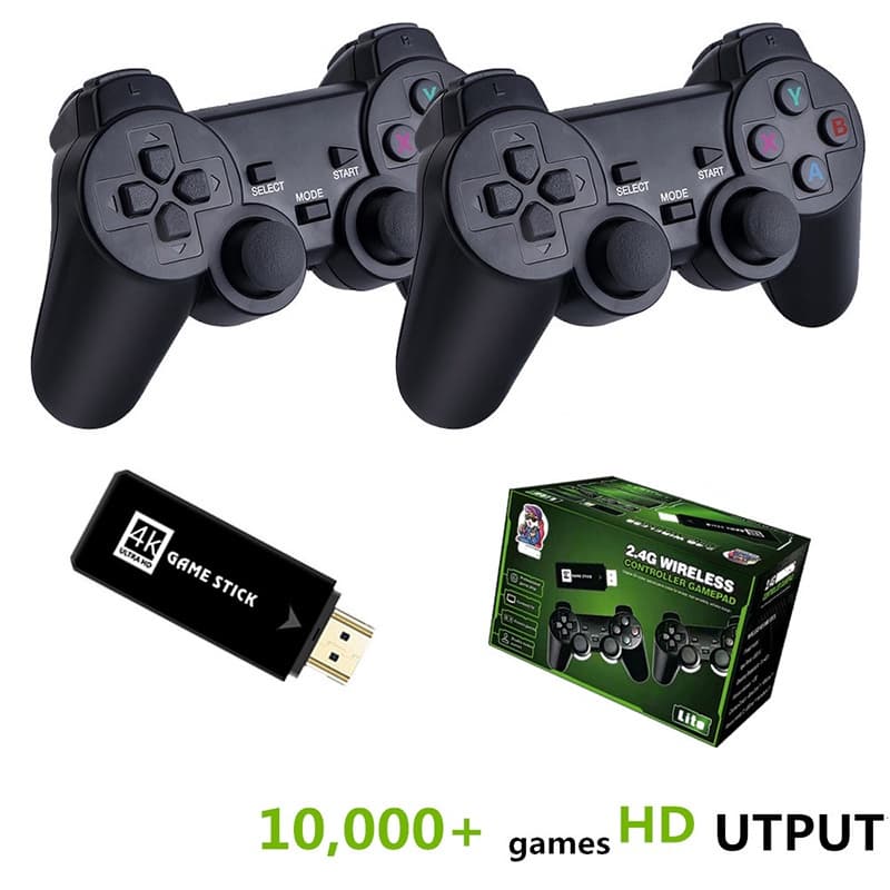 Video Game Stick original HDMI 4k Video Game Retro 2 controles sem fio  - 32 GB 10 Mil Jogos