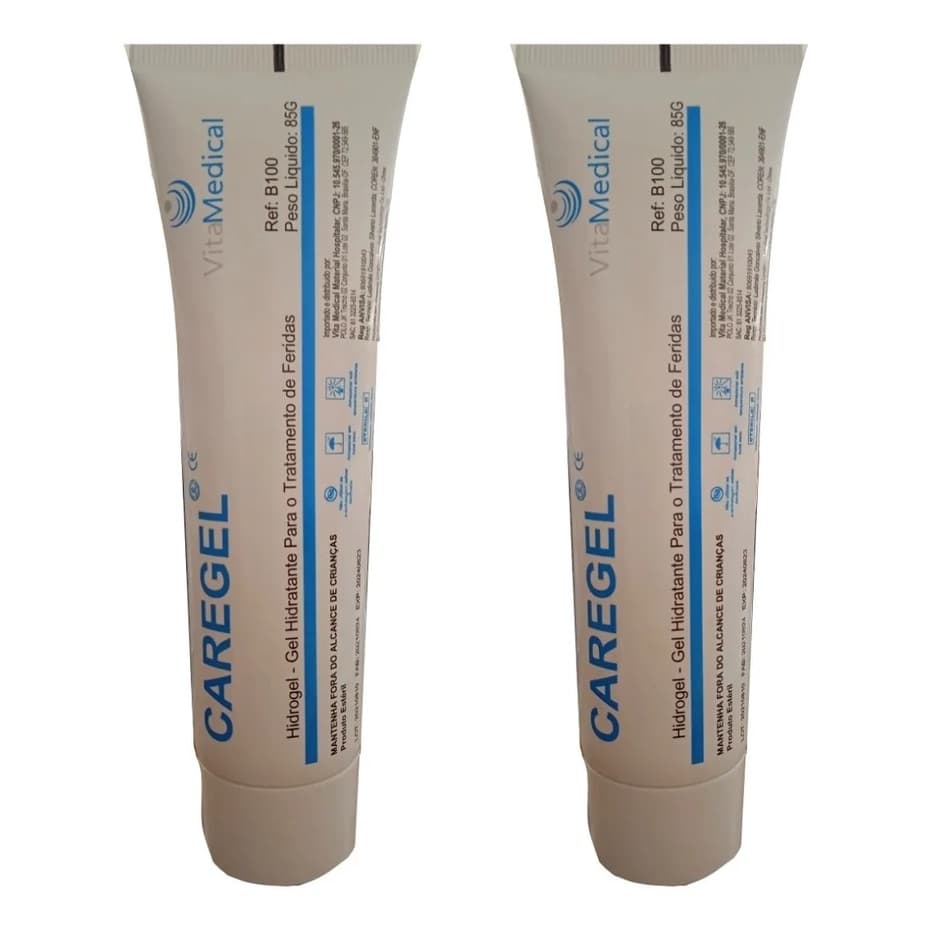 Kit 2 Pomada Caregel Para Úlceras Feridas Diabéticas Vita Medical