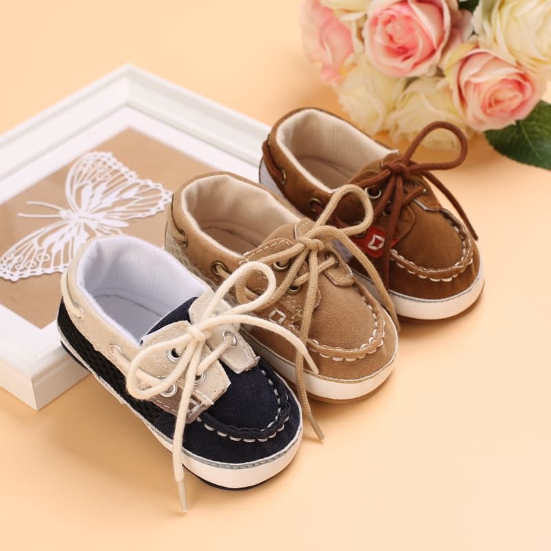 Sapatos De Bebê Moda Sola Macia Primeiro Andador Tênis Para Menino Bebês 0-18 Meses
