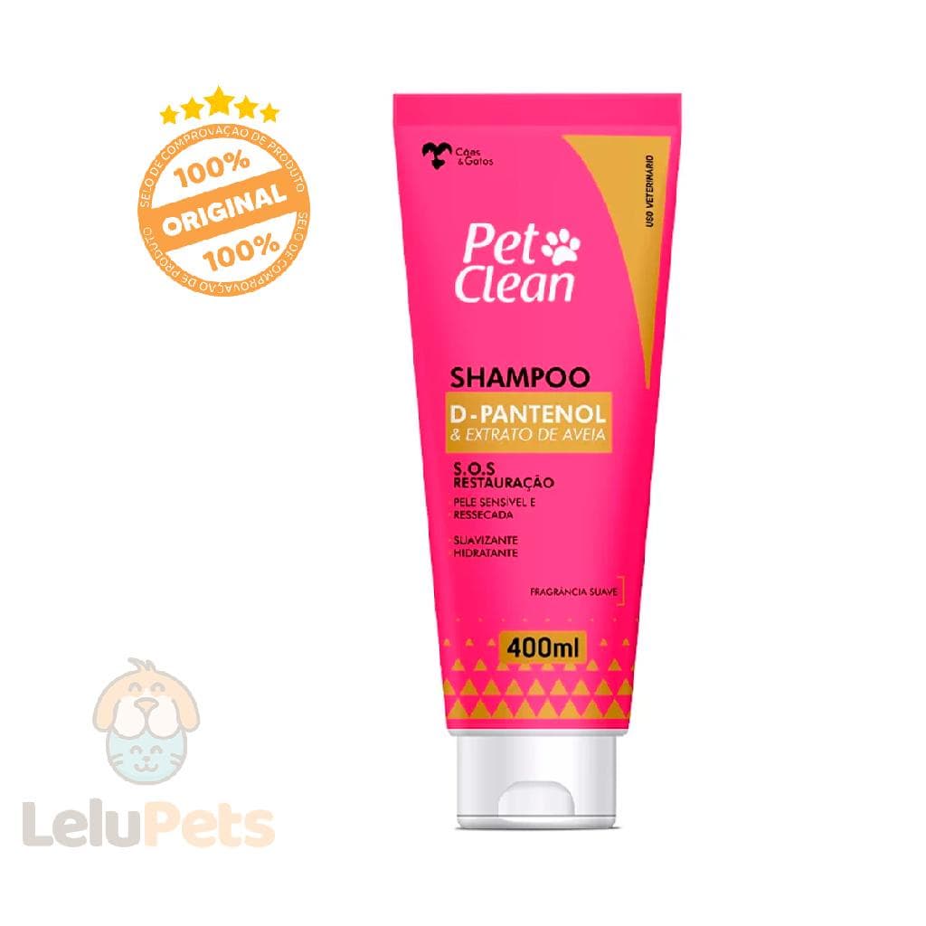 Shampoo D-Pantenol Pet Clean Para Cães e Gatos 400ml
