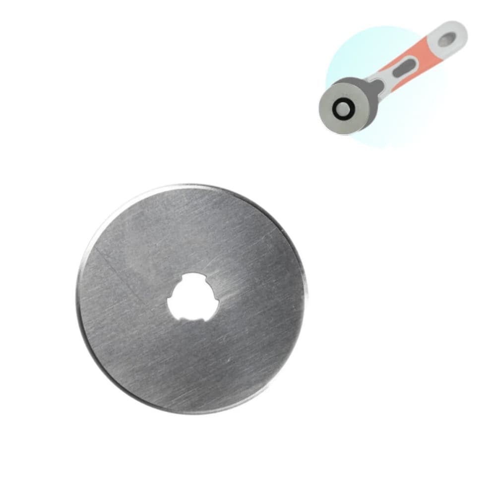 Lâmina Circular 60mm Aço Inox Para Cortador Tecido Couro EVA Papel Patchwork Artesanato Corte