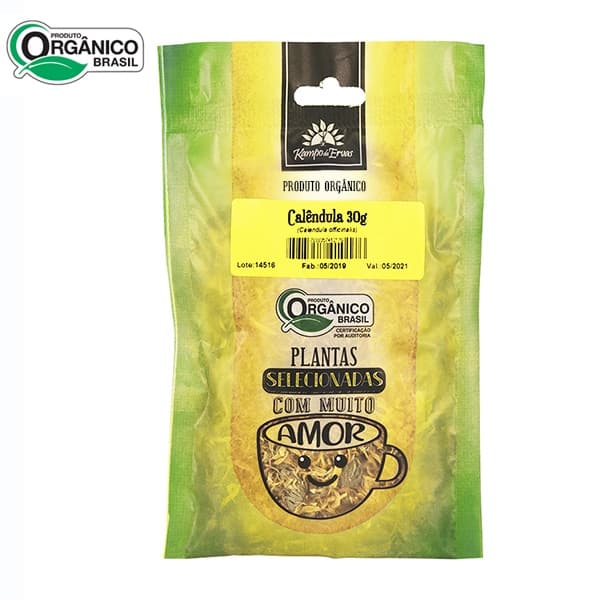 Calêndula Orgânica Flor In Natura Certificada 30g Kampo
