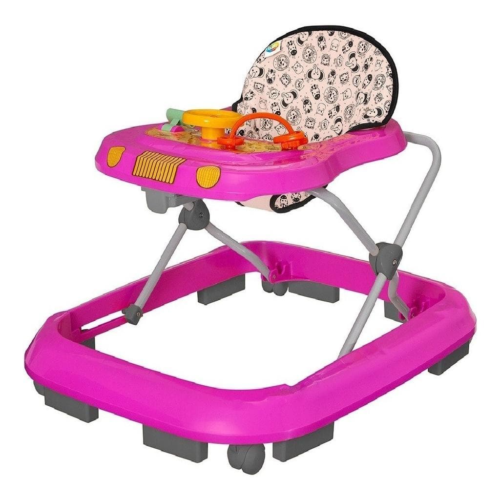 Andador Andaja Infantil Musical Para Bebê Com Regulagem de altura Rosa - Tutti Baby