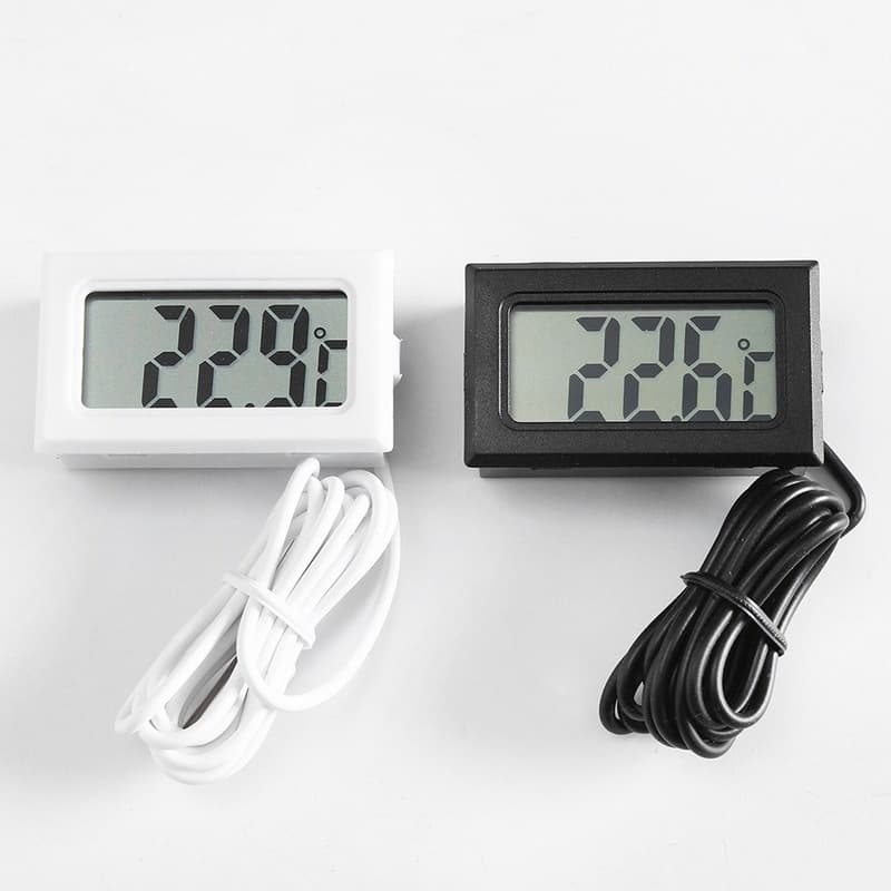 Termômetro digital LCD à prova d'água, ferramenta de medição de temperatura para aquário e geladeira (sem bateria)