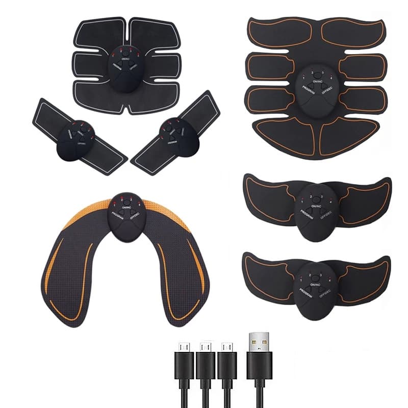 Ems Estimulador Muscular Elétrica Aptidão Massagem Trainer Tonificador Do Corpo De Emagrecimento Massageador Casa Ginásio Equiment Recarregável Usb