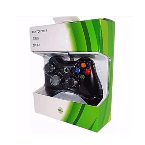 Controle Video Game Xbox 360 C Fio Pc Slim Joystick Manete