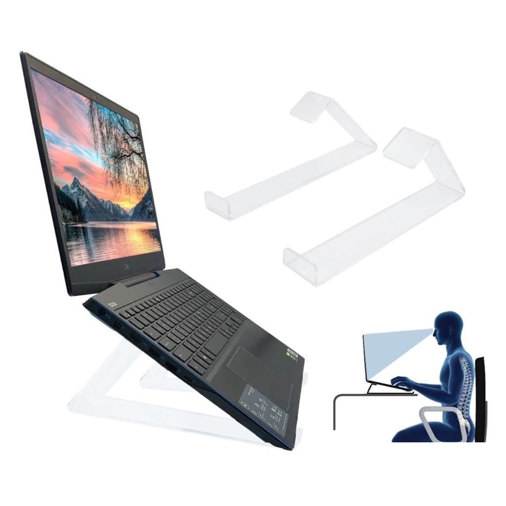 Suporte Notebook Ergonomico Acrílico Transparente Resistente Suporte Para Notebook Laptop Universal Apoio Levantar Suspender