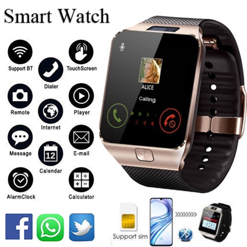 Dz09 Smartwatch  Relógio Bluetooth Inteligente Relógio desportivo Relógio Esportivo  Suporte/sim/Bluetooth/mobile
