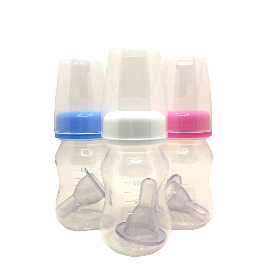 Mamadeira Lisa 80ml Tradicional com Furo Bebê Mamadeira Pequena Infantil
