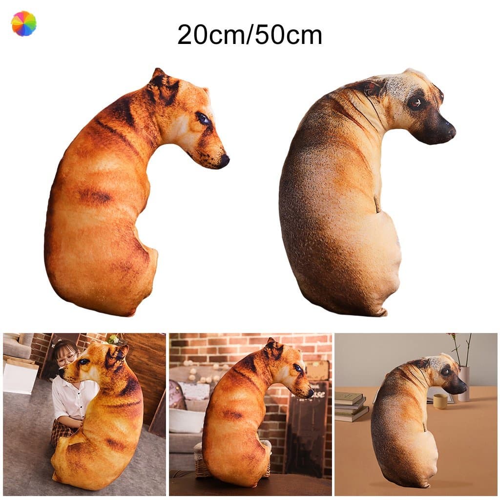 Almofada Decorativa 3D Em Forma De Cachorro Com Algodão PP Decoração Interna De Casa Sofá Brinquedos Para Dormir