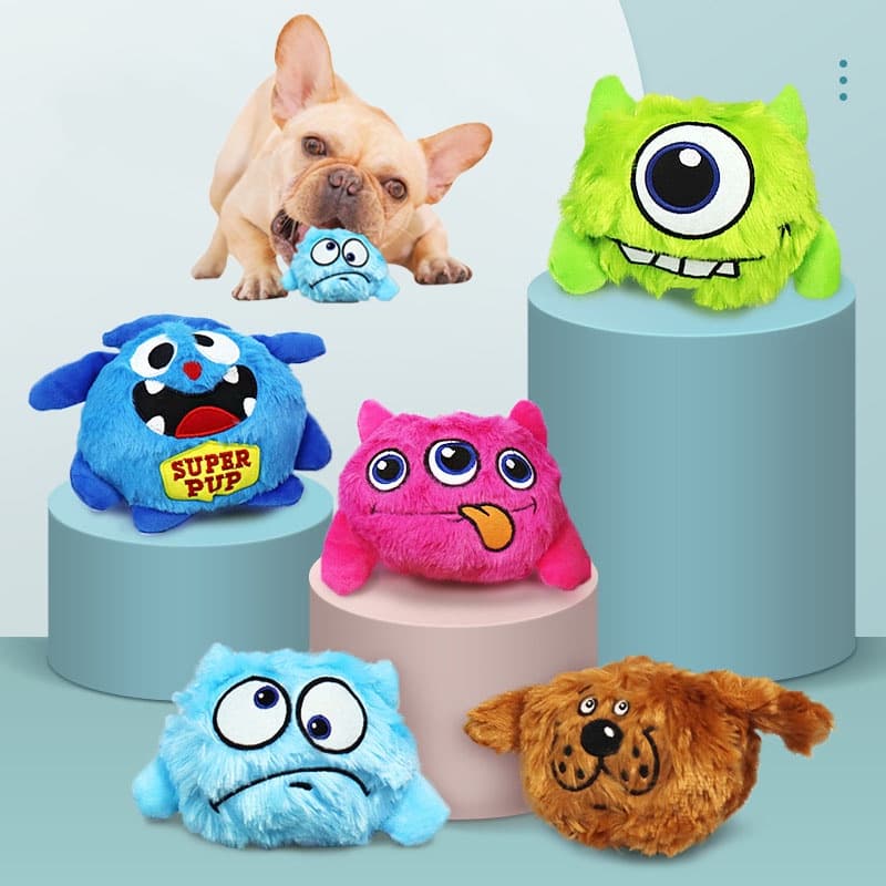 Brinquedo Eletrônico De Pelúcia Para Cachorro De Estimação Bola De Interativa Saltitante Giggle Shaking Dog Plush Toy Sons Em Movimento Brinquedos De Monstro