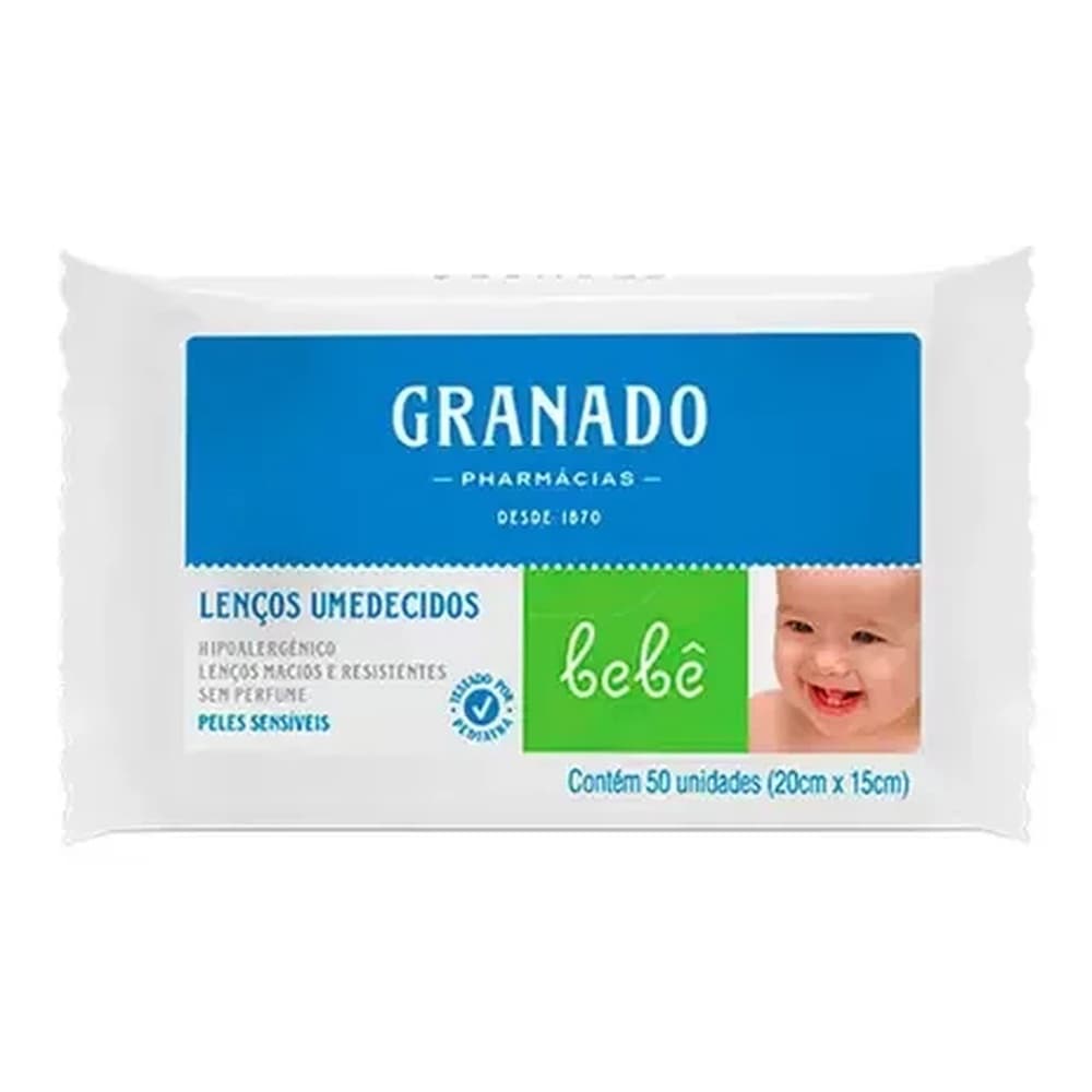 Lenco Umedecido Granado Pele Sensivel 50