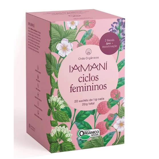Chá Orgânico Ciclos Femininos Iamani TPM Menstruação