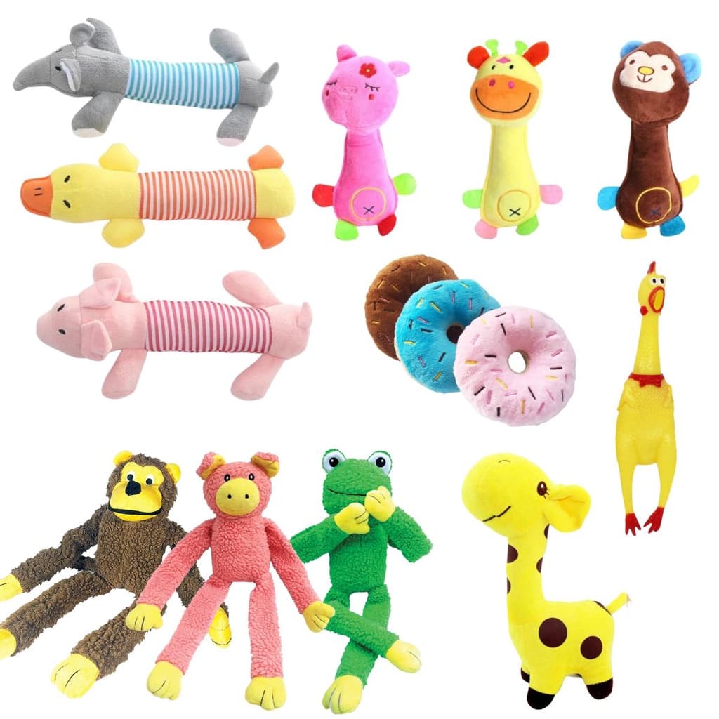 Brinquedo de cachorro Mordedor Interativo Bolinha Pelúcia Animais de estimação Para cães Pet Shop