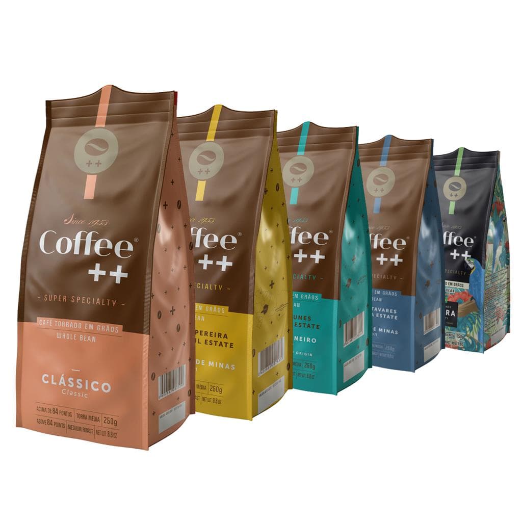 Cafe em Grao Torrado, Coffee Mais, 5 Pacotes de 250g