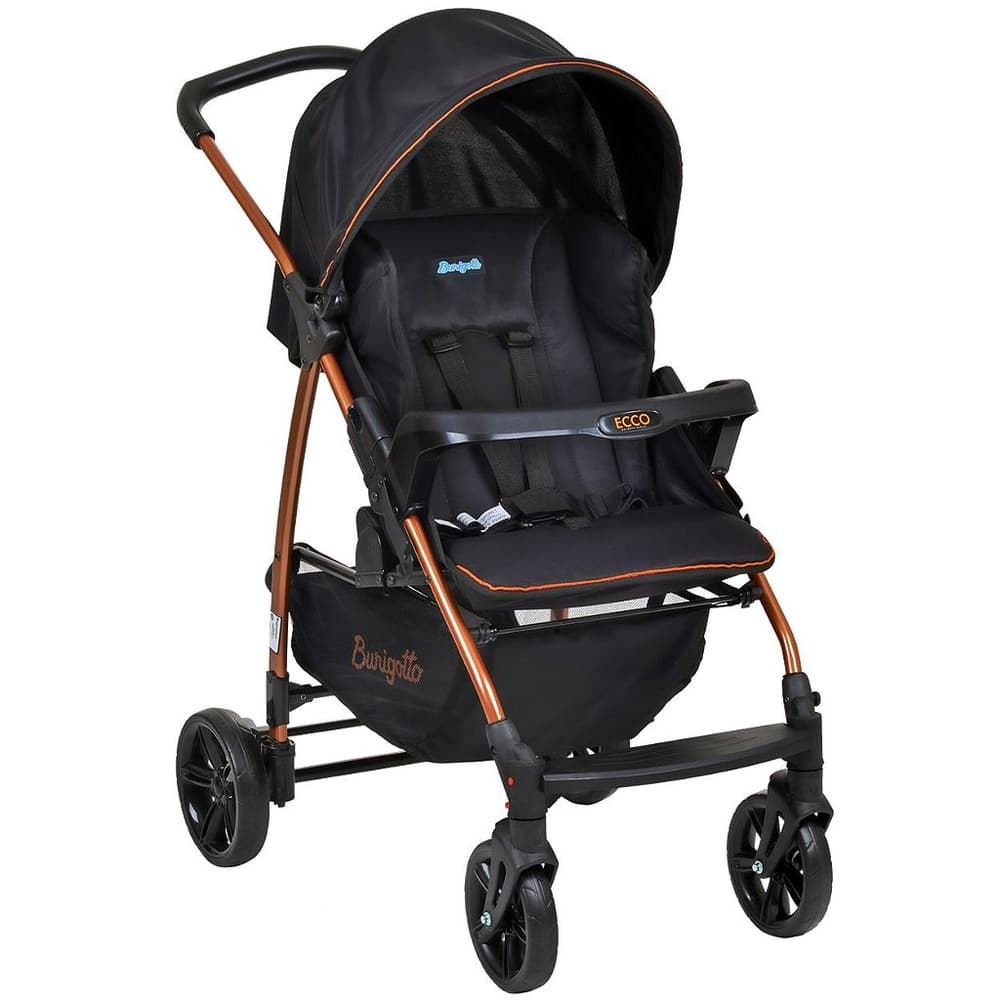 Carrinho de Bebe para Passeio Burigotto Ecco Preto Bronze