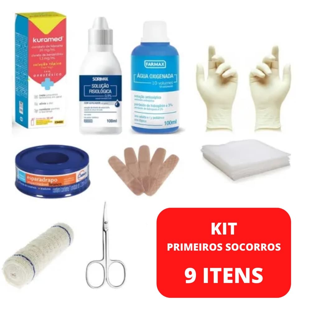 Kit Primeiros Socorros Portátil Com Maleta Completo Para Viagens Trilhas Trabalho Emergência