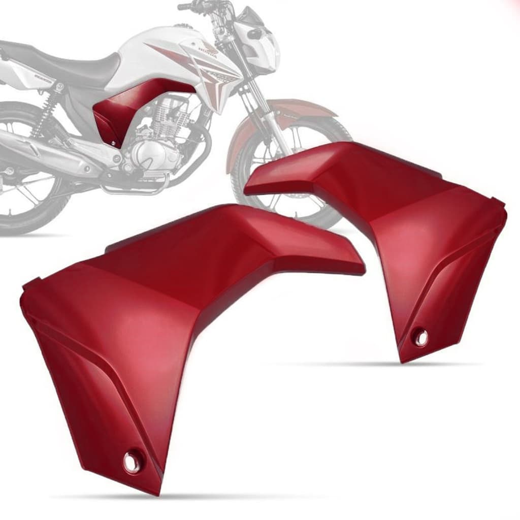 Peça De Moto Tampa Lateral Compatível Com Moto Honda Titan 150 2014 Cromo Forte