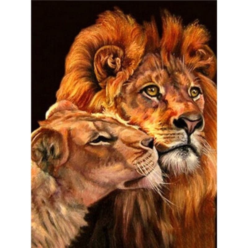 DOBUR | Pintura Com Diamante 5D DIY Lion Rhinestone Arte Animal Artesanato Presente Hobby Home Decor