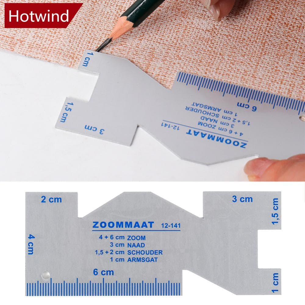 Medidor De Precisão De Costura Marcador De Tecido Metal Quilting Régua Modelo Para Patchwork Craft Acessórios I1O7