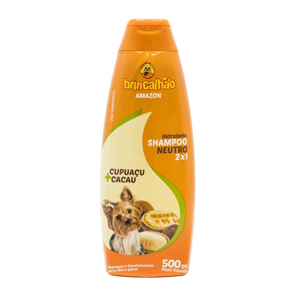 Shampoo Pet Cachorro Neutro 2 Em 1 Hidratante Cupuaçu Cacau 500ml