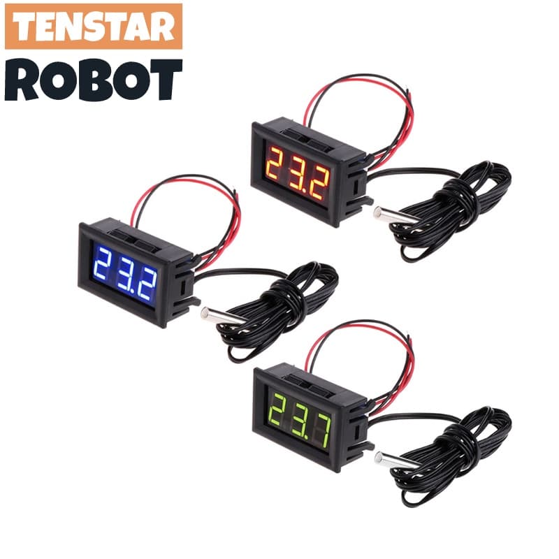 Termômetro Digital LED 0.56 " 5V 12V Para Carro Interior E Exterior Incubadora De Aquário Estação Meteorológica Do