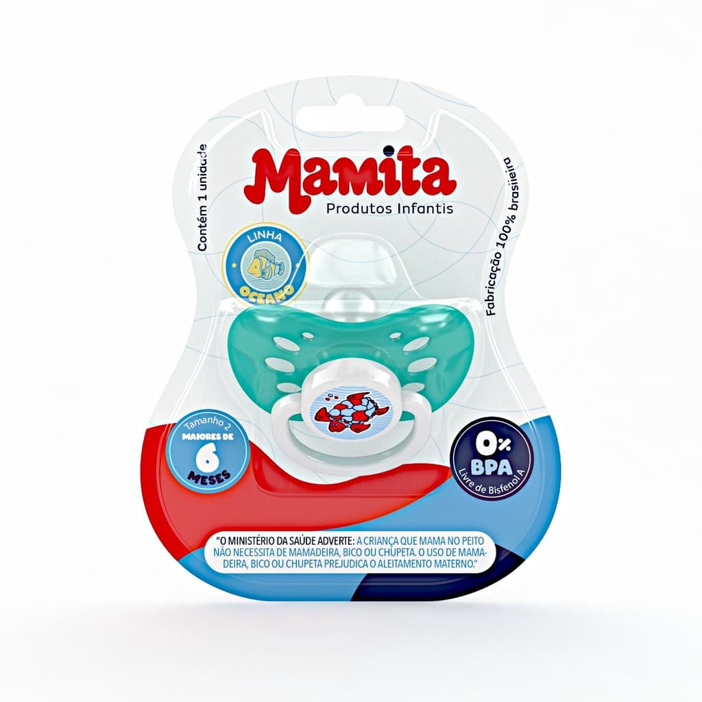 Chupeta Ventilada Bico de Silicone no Blister Bebê Caixa c/12 Chupetas Menino Menina com alça para pendurar presente