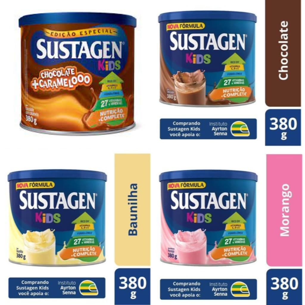 Fórmula infantil em pó Mead Johnson Sustagen Kids em lata 380g