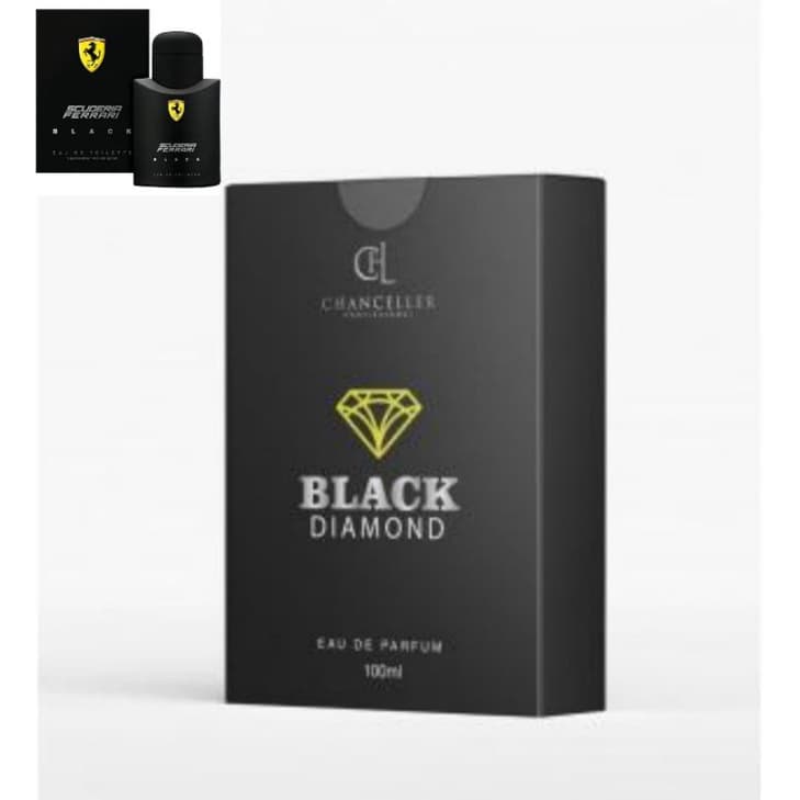 Perfume masculino Black Diamond 100ml - Ref Perfume Importado Ferrari Black - Chanceller