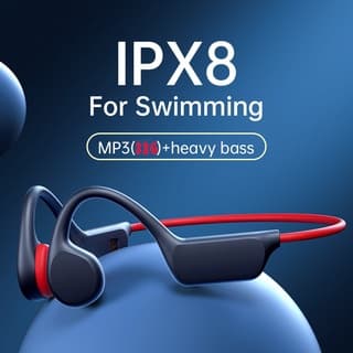 【Se puede nadar】X7 32G Fones De Ouvido De Condução Óssea Bluetooth Sem Fio IPX8 MP3 Player À Prova D'água Fone Com
