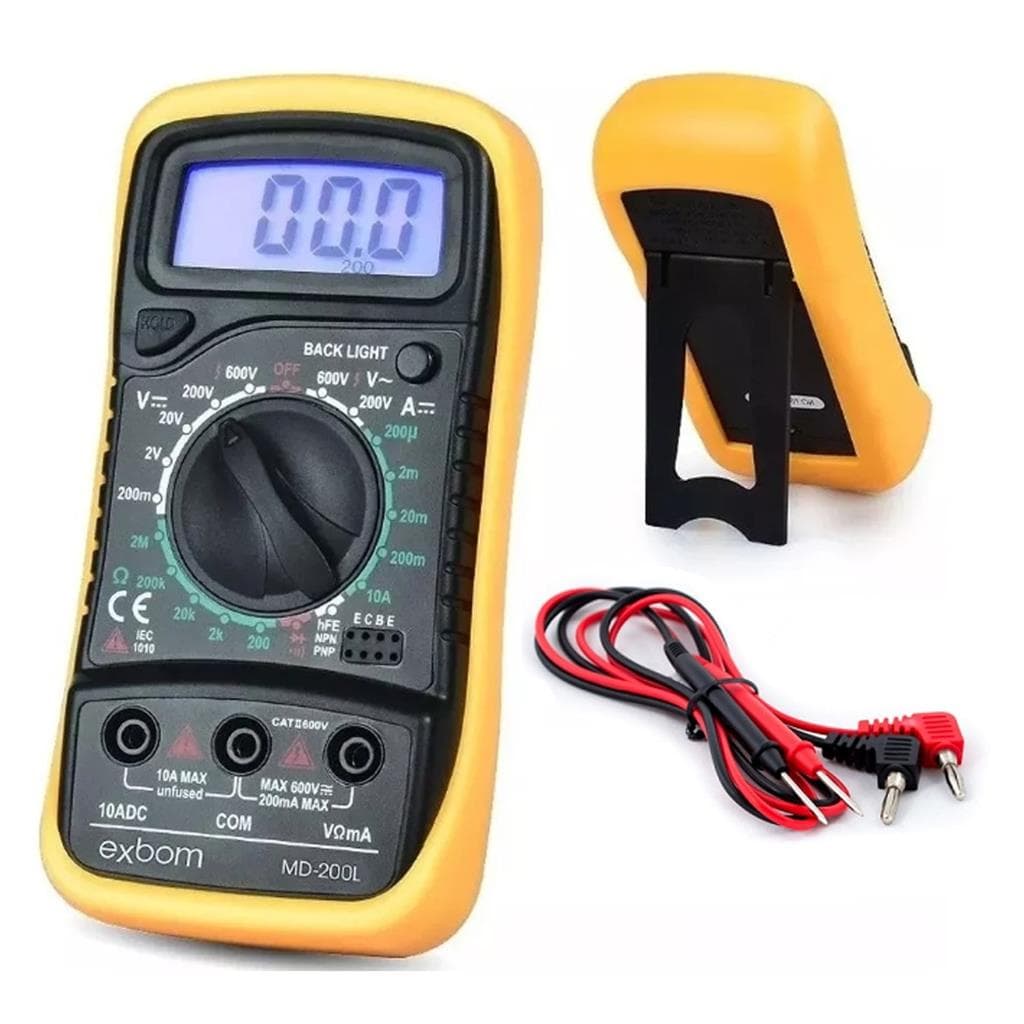 Multimetro Profissional Digital Portatil 600v C/ Bateria