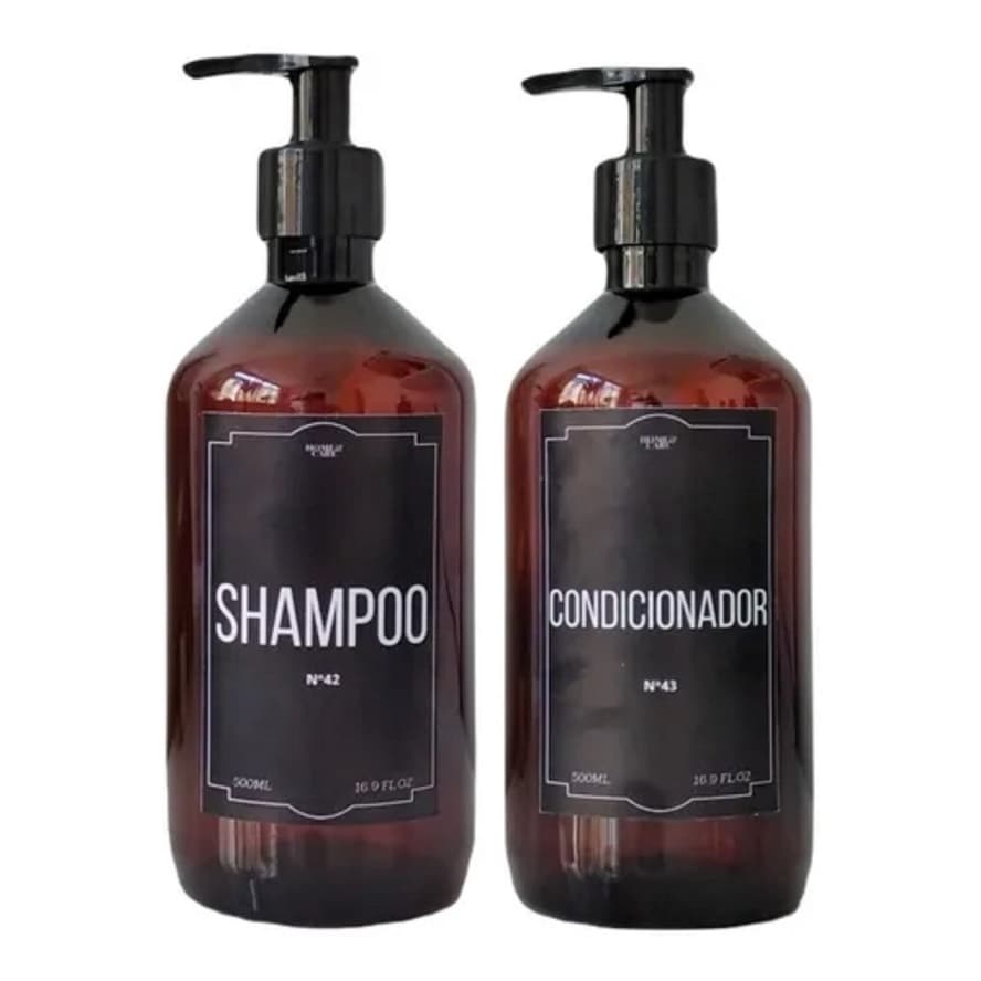 Frasco Pet Âmbar Luxo para Shampoo Condicionador 500ml
