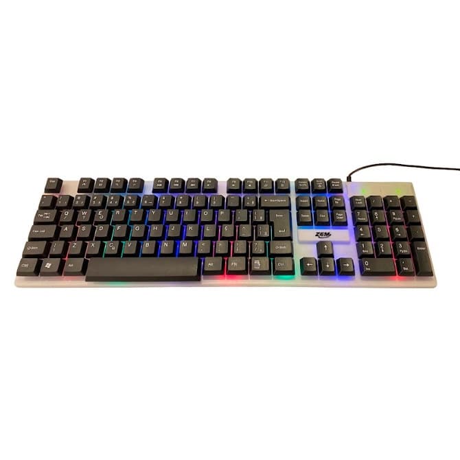 Kit Teclado + Mouse Gamer Semi Mecanico Luminoso Led Colorido Rgb Optico