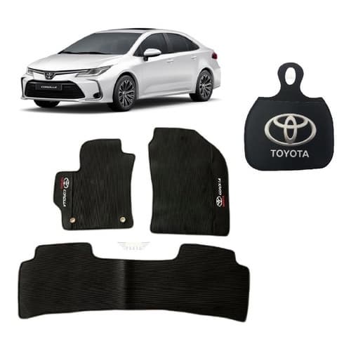 Tapete Toyota Novo Corolla 2022 2023 2024 2025 2026 Tapetes Em Borracha Automotiva Preta + Lixeira