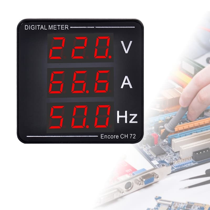 STE Medidor Digital Precisão Voltímetro Amperímetro Frequência AC50-500V AC1-120A